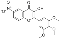 4H-1-BENZOPYRAN-4-ONE, 3-HYDROXY-6-NITRO-2-(3,4,5-TRIMETHOXYPHENYL)- Struktur