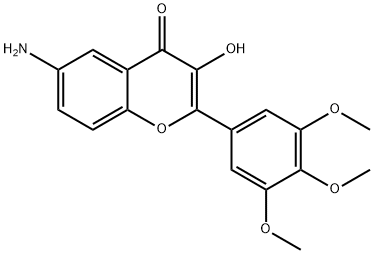 4H-1-BENZOPYRAN-4-ONE, 6-AMINO-3-HYDROXY-2-(3,4,5-TRIMETHOXYPHENYL)- Struktur