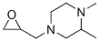 Piperazine, 4-(2,3-epoxypropyl)-1,2-dimethyl- (7CI) Struktur