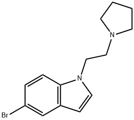 5-bromo-1-(2-pyrrolidin-1-yl-ethyl)-1H-indole Struktur