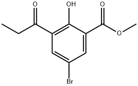 Methyl 5-BroMo-2-hydroxy-3-propionylbenzoate Struktur