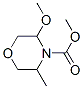 4-Morpholinecarboxylic  acid,  3-methoxy-5-methyl-,  methyl  ester Struktur