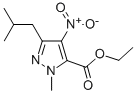 1-METHYL-3-(2-METHYLPROPYL)-4-NITRO-1H-PYRAZOLE-5-CARBOXYLICACIDETHYLESTER Struktur