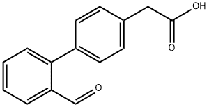 2'-formyl[1,1'-biphenyl]-4-acetic acid Struktur