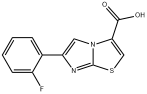 6-(2-fluorophenyl)imidazo[2,1-b][1,3]thiazole-3-carboxylic acid Struktur