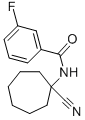 N-(1-CYANO-CYCLOHEPTYL)-3-FLUORO-BENZAMIDE Struktur