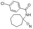 4-CHLORO-N-(1-CYANO-CYCLOHEPTYL)-BENZAMIDE Struktur