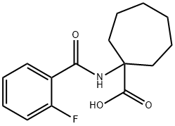 1-(2-FLUORO-BENZOYLAMINO)-CYCLOHEPTANECARBOXYLIC ACID Struktur