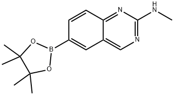 N-methyl-6-(4,4,5,5-tetramethyl-1,3,2-dioxaborolan-2-yl)quinazolin-2-amine Struktur