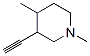 Piperidine, 3-ethynyl-1,4-dimethyl- (9CI) Struktur