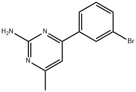 4-METHYL-6-(3-BROMOPHENYL)PYRIMIDIN-2-AMINE Struktur