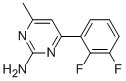 4-METHYL-6-(2,3-DIFLUOROPHENYL)PYRIMIDIN-2-AMINE Struktur