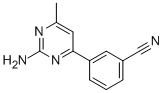 3-(2-AMINO-6-METHYLPYRIMIDIN-4-YL)BENZONITRILE Struktur