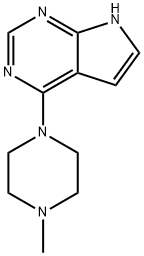 4-(4-METHYL-1-PIPERAZINYL)-1H-PYRROLO[2,3-D]PYRIMIDINE Struktur