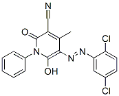 3-Pyridinecarbonitrile,  5-[(2,5-dichlorophenyl)azo]-1,2-dihydro-6-hydroxy-4-methyl-2-oxo-1-phenyl-  (9CI) Struktur