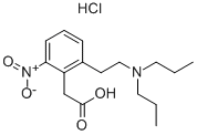 2-[2-(Dipropylamino)ethyl]-6-nitrophenylacetic acid hydrochloride Struktur