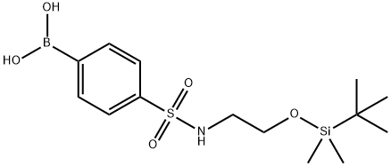 4-{N-[2-(TERT-BUTYLDIMETHYLSILYLOXY)ETHYL]SULPHAMOYL}BENZENEBORONIC ACID 96 Struktur