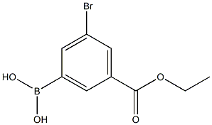 3-BROMO-5-(ETHOXYCARBONYL)BENZENEBORONIC ACID 97 Struktur