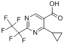 4-CYCLOPROPYL--2-PENTAFLUORO ETHYL-PYRIMIDINE-5-CARBOXYLIC ACID Struktur