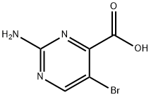 2-AMINO-5-BROMOPYRIMIDINE-4-CARBOXYLIC ACID Struktur