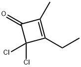 2-Cyclobuten-1-one,  4,4-dichloro-3-ethyl-2-methyl- Struktur