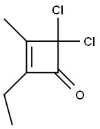 2-Cyclobuten-1-one,  4,4-dichloro-2-ethyl-3-methyl- Struktur