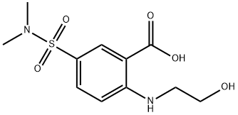 5-[(DIMETHYLAMINO)SULFONYL]-2-[(2-HYDROXYETHYL)AMINO]BENZOIC ACID Struktur