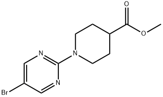 METHYL 1-(5-BROMOPYRIMIDIN-2-YL)PIPERIDINE-4-CARBOXYLATE Struktur