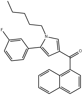 (5-(3-氟苯基)-1-戊基-1H-吡咯-3-基)(萘-1-基)甲酮 結(jié)構(gòu)式