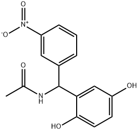 N-[(2,5-DIHYDROXY-PHENYL)-(3-NITRO-PHENYL)-METHYL]-ACETAMIDE Struktur