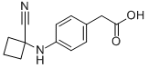 2-(4-(1-CYANOCYCLOBUTYLAMINO) PHENYL)ACETIC ACID Struktur