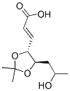 2-Propenoic acid, 3-[5-(2-hydroxypropyl)-2,2-dimethyl-1,3-dioxolan-4-y l]-, [4R-[4alpha(E),5beta(R*)]]- Struktur