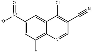 3-Quinolinecarbonitrile, 4-chloro-8-fluoro-6-nitro- Struktur