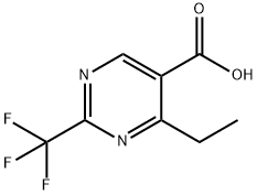 4-Ethyl-2-trifluoromethyl-pyrimidine-5-carboxylic acid Struktur