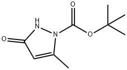 3-Hydroxy-5-Methyl-pyrazole-1-carboxylic acid tert-butyl ester Struktur