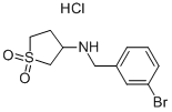 (3-Bromo-benzyl)-(1,1-dioxo-tetrahydrothiophen-3-yl)-amine hydrochloride Struktur