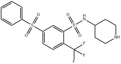 BenzenesulfonaMide, 5-(phenylsulfonyl)-N-4-piperidinyl-2-(trifluoroMethyl)-|5-(苯磺?；?-N-(哌啶-4-基)-2-(三氟甲基)苯磺酰胺