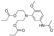 3'-[N,N-Bis(2-ethylcarbonyloxyethyl)amino]-4'-methoxyacetanilide Struktur