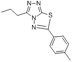 6-(4-methylphenyl)-3-propyl[1,2,4]triazolo[3,4-b][1,3,4]thiadiazole Struktur