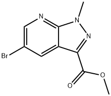 Methyl 5-bromo-1-methyl-1H-pyrazolo[3,4-b]pyridine-3-carboxylate Struktur