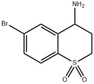 6-bromo-3,4-dihydro-2H-S,S-Di-oxo-thiochromen-4-amine hydrochloride Struktur