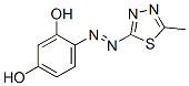 1,3-Benzenediol, 4-((5-methyl-1,3,4-thiadiazol-2-yl)azo)- Struktur