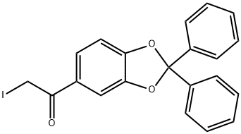 1-(2,2-Diphenyl-1,3-benzodioxol-5-yl)-2-iodoethanone Struktur