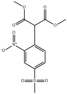 Dimethyl 2-(4-(methylsulfonyl)-2-nitrophenyl)malonate Struktur