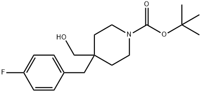 1-BOC-4-[(4-FLUOROPHENYL)METHYL]-4-(HYDROXYMETHYL)-PIPERIDINE Struktur