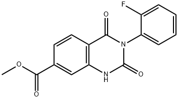 METHYL 3-(2-FLUOROPHENYL)-2,4-DIOXO-1,2,3,4-TETRAHYDROQUINAZOLINE-7-CARBOXYLATE Struktur