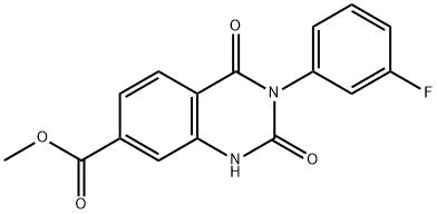 METHYL 3-(3-FLUOROPHENYL)-2,4-DIOXO-1,2,3,4-TETRAHYDROQUINAZOLINE-7-CARBOXYLATE Struktur