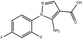 1H-Pyrazole-4-carboxylic acid, 5-amino-1-(2,4-difluorophenyl)- Struktur