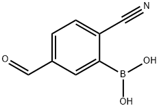 (2-CYANO-5-FORMYLPHENYL)BORONIC ACID Struktur