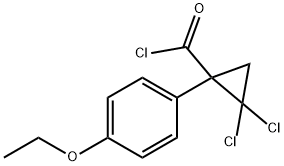 2,2-Dichloro-1-(4-ethoxyphenyl)cyclopropanecarbonyl chloride Struktur